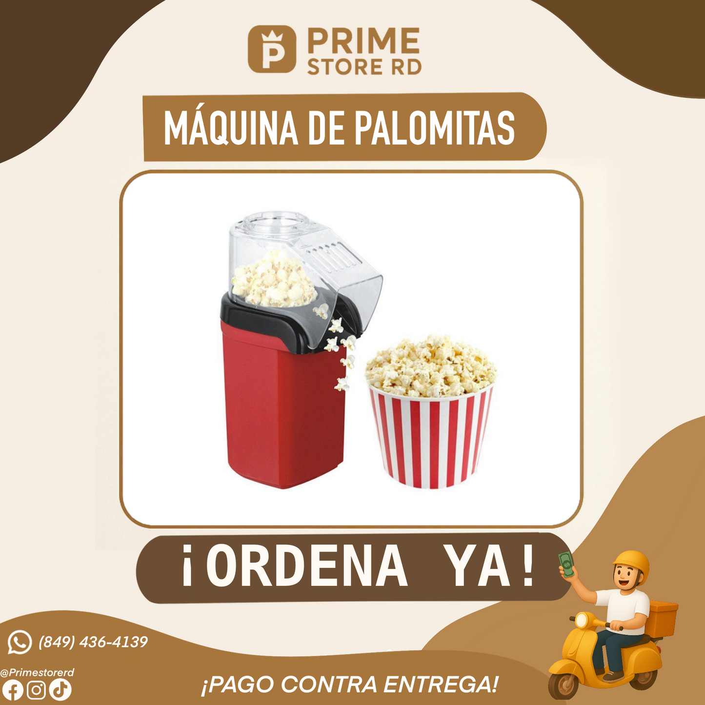 Máquina de Palomitas Eléctrica por Aire Caliente